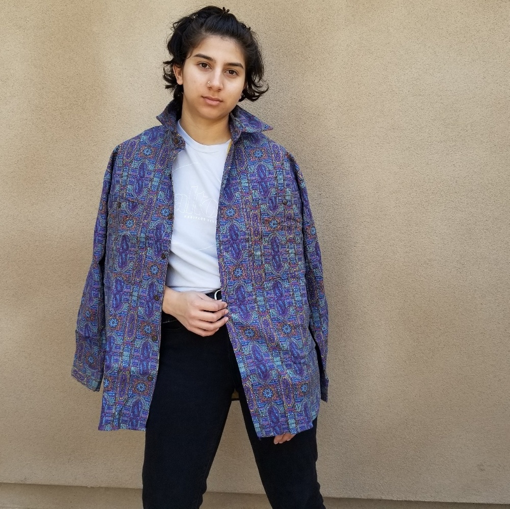 Majestic mosaic print button